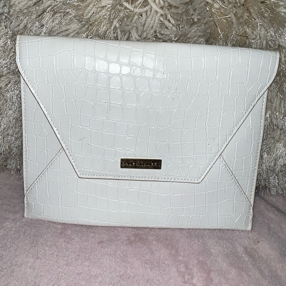 Ralph Lauren White Croc envelope Clutch